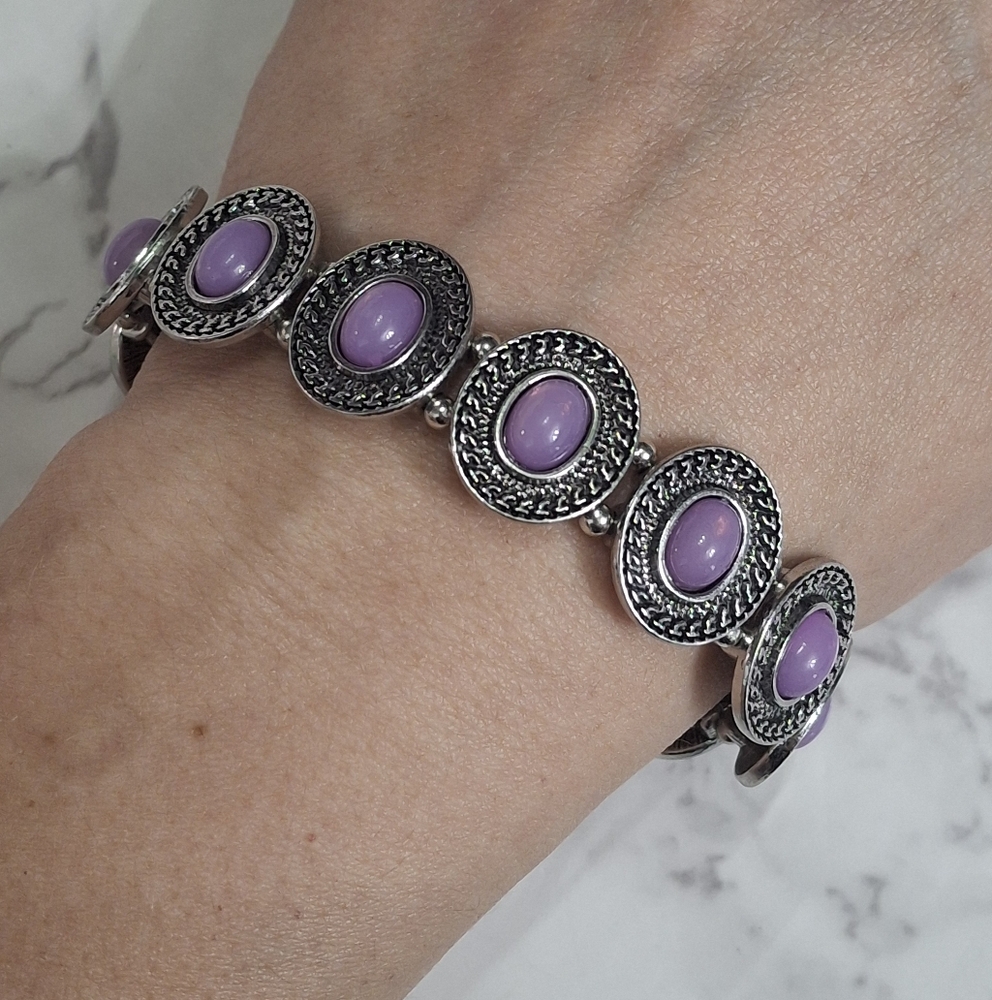 Purple Oval Bracelet